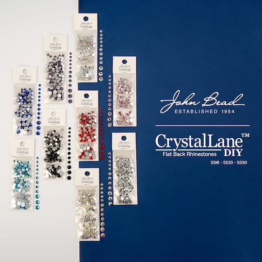 Crystal Lane DIY Assorted Round Glass Flatback Rhinestones Combo